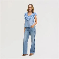 Chop Out Wide Leg Jean