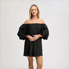 Bubble Sleeve Mini Dress