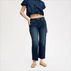 Mid Rise Straight Ankle Jean