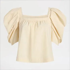 Square Neck Short Sleeve Top