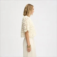 Soutache Short Sleeve Top