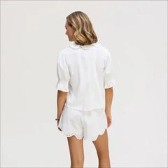 Short Sleeve Flounce Top