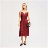 Red Hearted Belted Maxi Dress