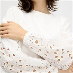 Drop Shoulder Combo Long Sleeve Top