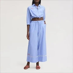 Drawstring Wide Leg