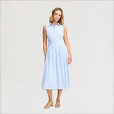Striped Shirt Maxi Dress