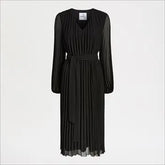 Long Sleeve Plisse Maxi Dress