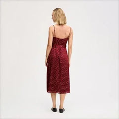 Red Hearted Belted Maxi Dress