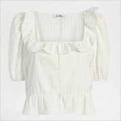 Short Sleeve Peasant Top