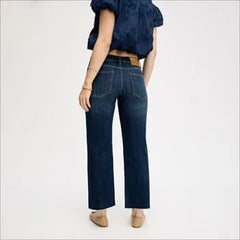 Mid Rise Straight Ankle Jean