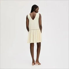 V Back Mini Tiered Dress
