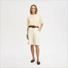Soutache Short Sleeve Top