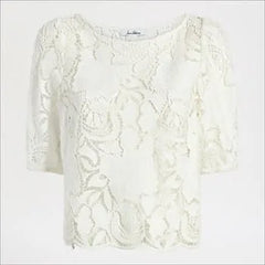 Lace Short Sleeve Top