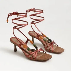 Paloma Kitten Heel Wrap Sandal