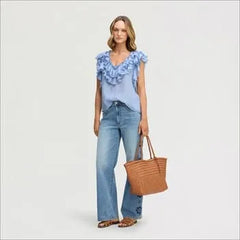 V-Neck Ruffle Tank