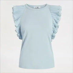 Pleated Ruffle Sleeveless Top