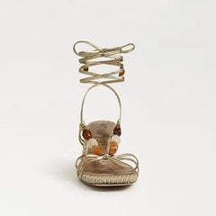 Paloma Kitten Heel Wrap Sandal