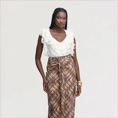 V-Neck Ruffle Tank