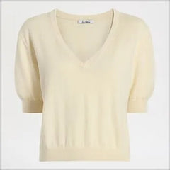 V-Neck Short Sleeve Sweater