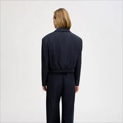 Crop Elastic Blazer