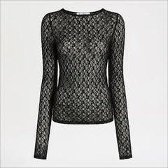Long Sleeve Fitted Lace Top