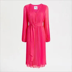 Long Sleeve Plisse Maxi Dress