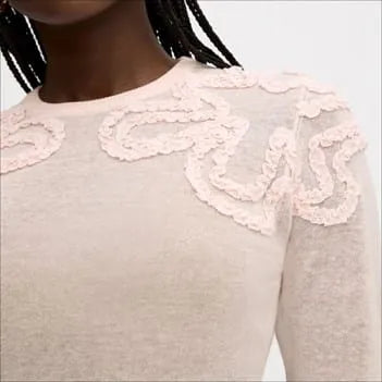 Long Sleeve Ruffle Detail Sweater