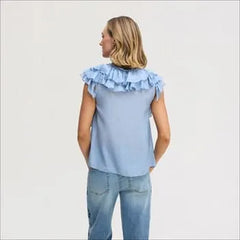 V-Neck Ruffle Tank