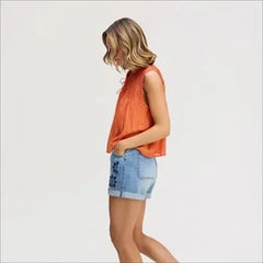 Sleeveless Tuck Tank