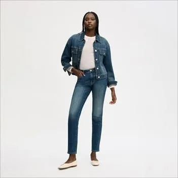 Mid Rise Pencil Jean