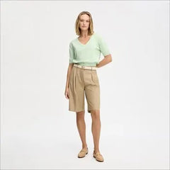 V-Neck Short Sleeve Sweater