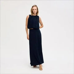 Gathered Midi Skirt