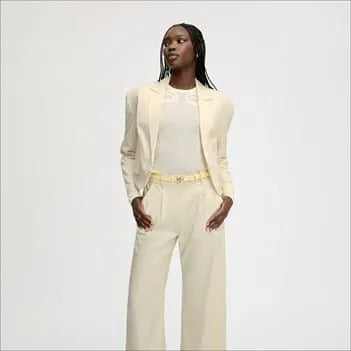 Crop Elastic Blazer