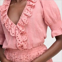 Short Sleeve Flounce Top