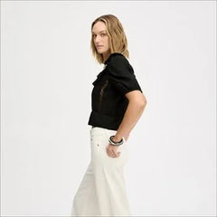 Short Sleeve Peasant Top