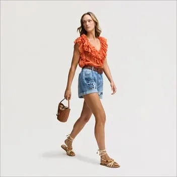 V-Neck Ruffle Tank