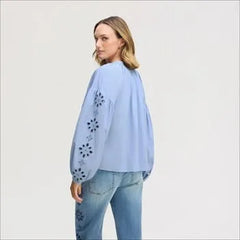 Long Sleeve Embroidery Top